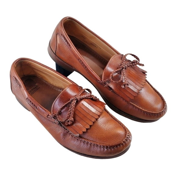 Allen Edmonds Nottingham Moc Kiltie Loafer Shoes Mens 9.5 D Brown Leather 42373 main image 8